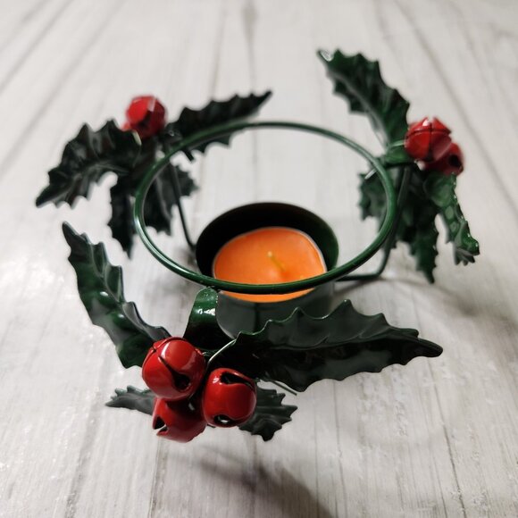 Vintage Dept 56 VTG Holly Bell Simmer Potpourri POT Stand with Jingle Bells - Picture 10 of 10